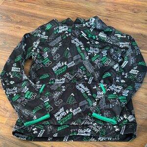 Under Armour Black Hoodie with Green and White Graphics